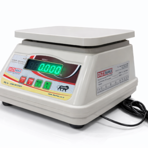 DIZIMAX ZIT 20AFR Nano 20kg x 2g Digital Table Top Weighing Scale with Front and Back GREEN Double Display, ABS Pan, 175mmX225mm (Off-White)