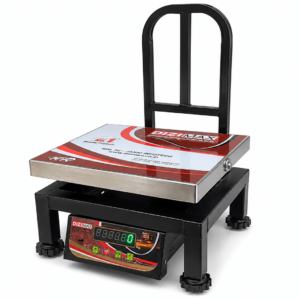 DIZIMAX 350X350mm (14"X14") Chiken Scale, Stainless steel top with Back Grill, 100kg capacity Digital Weighing Machine/Scale. Heavy Duty with Dual Bright Display for Shops, Factories, Supermarket, Poultry and all type of commercial/personal uses. Model No.:- ZIP-350 Chiken