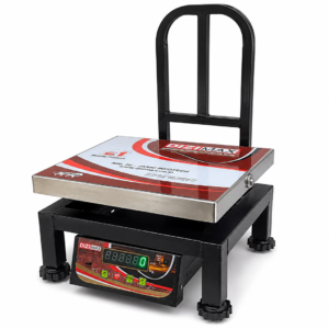 DIZIMAX 300X300mm Chiken Scale, Stainless steel  top with Back Grill, 100kg capacity Digital Weighing Machine/Scale. Heavy Duty with Dual Bright Display for Shops, Factories, Supermarket, Poultry and all type of commercial/personal uses. Model No.:-  ZIP-300  Chiken